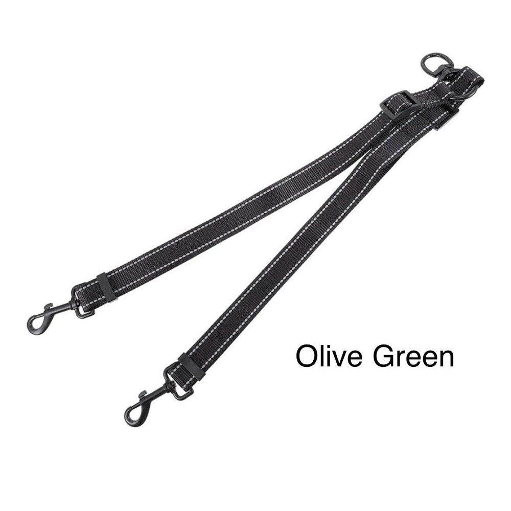 Double-Ended Dog Leash 2 Dogs Walking Extendable Professional Training Nylon Pet